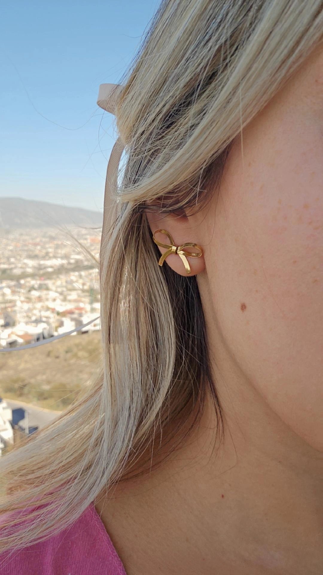 Aretes moño coquette
