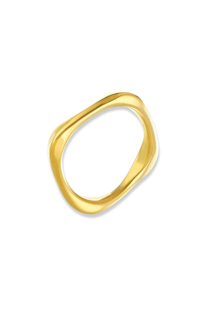 Anillo asimetrico dorado