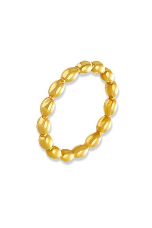Anillo bolitas dorado