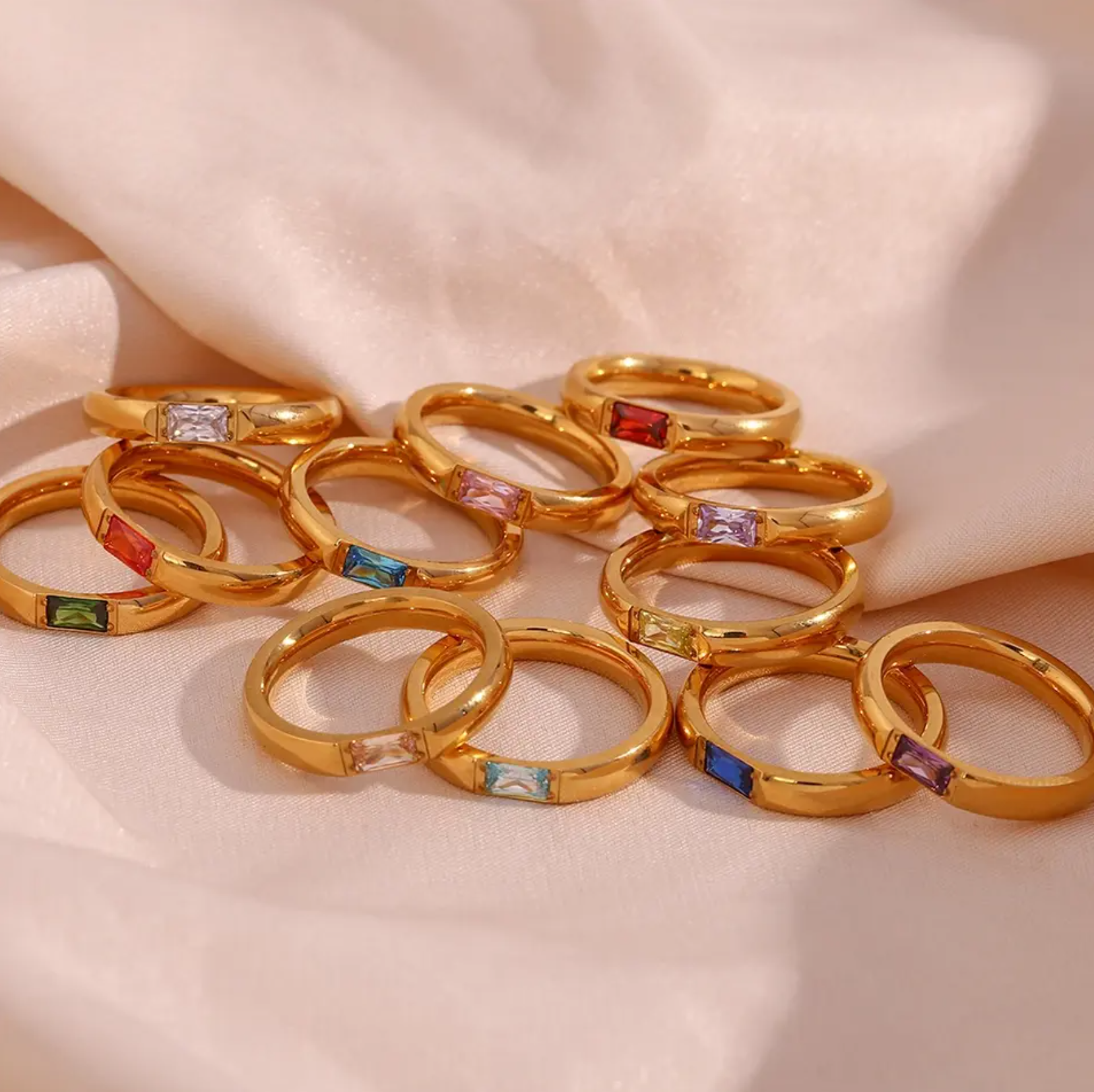 Birthstone chunky ring Noviembre Topacio