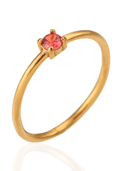Birthstone delicate ring Julio Rubi
