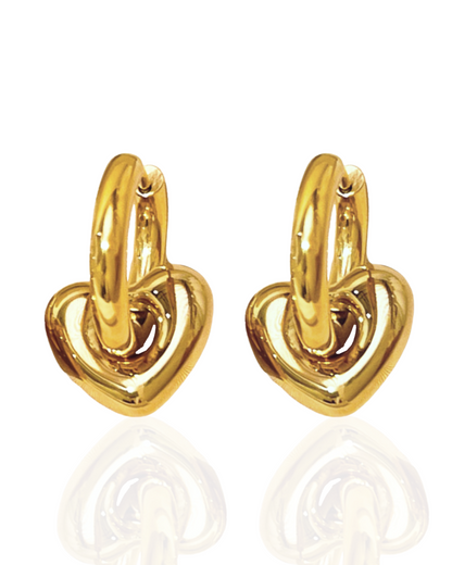 Chunky Heart hoops