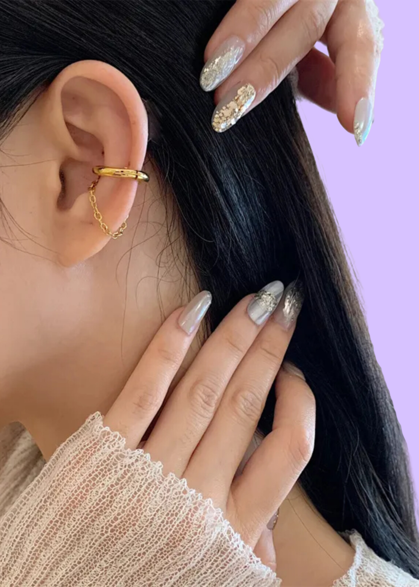 Ear cuff cadena