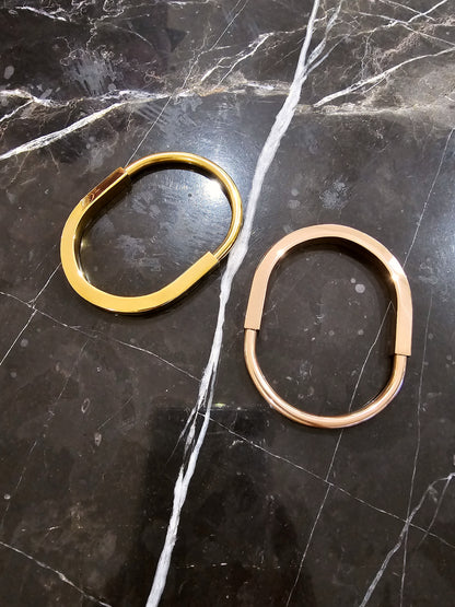 Lock bracelet rosegold
