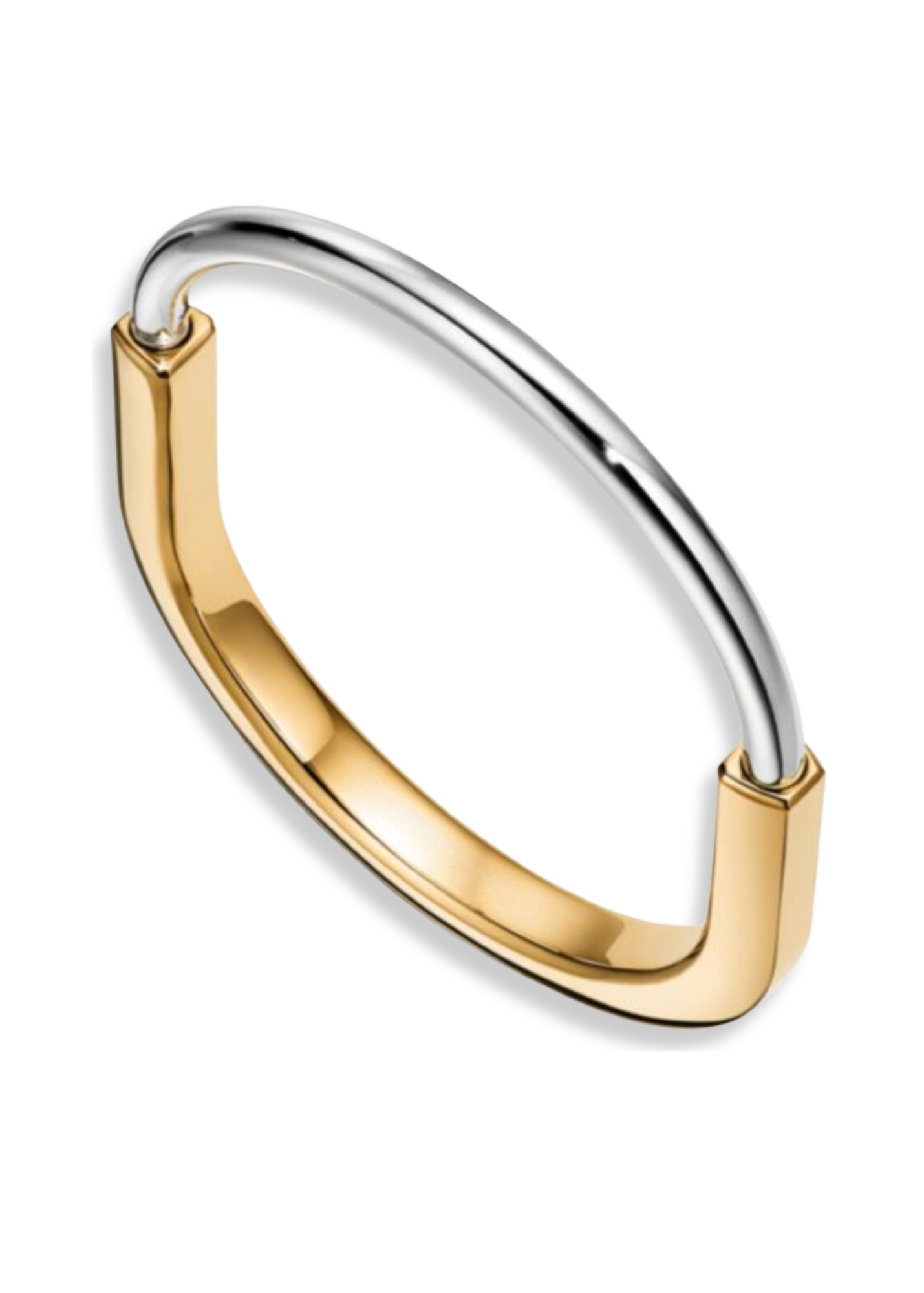 Lock bracelet gold and silver