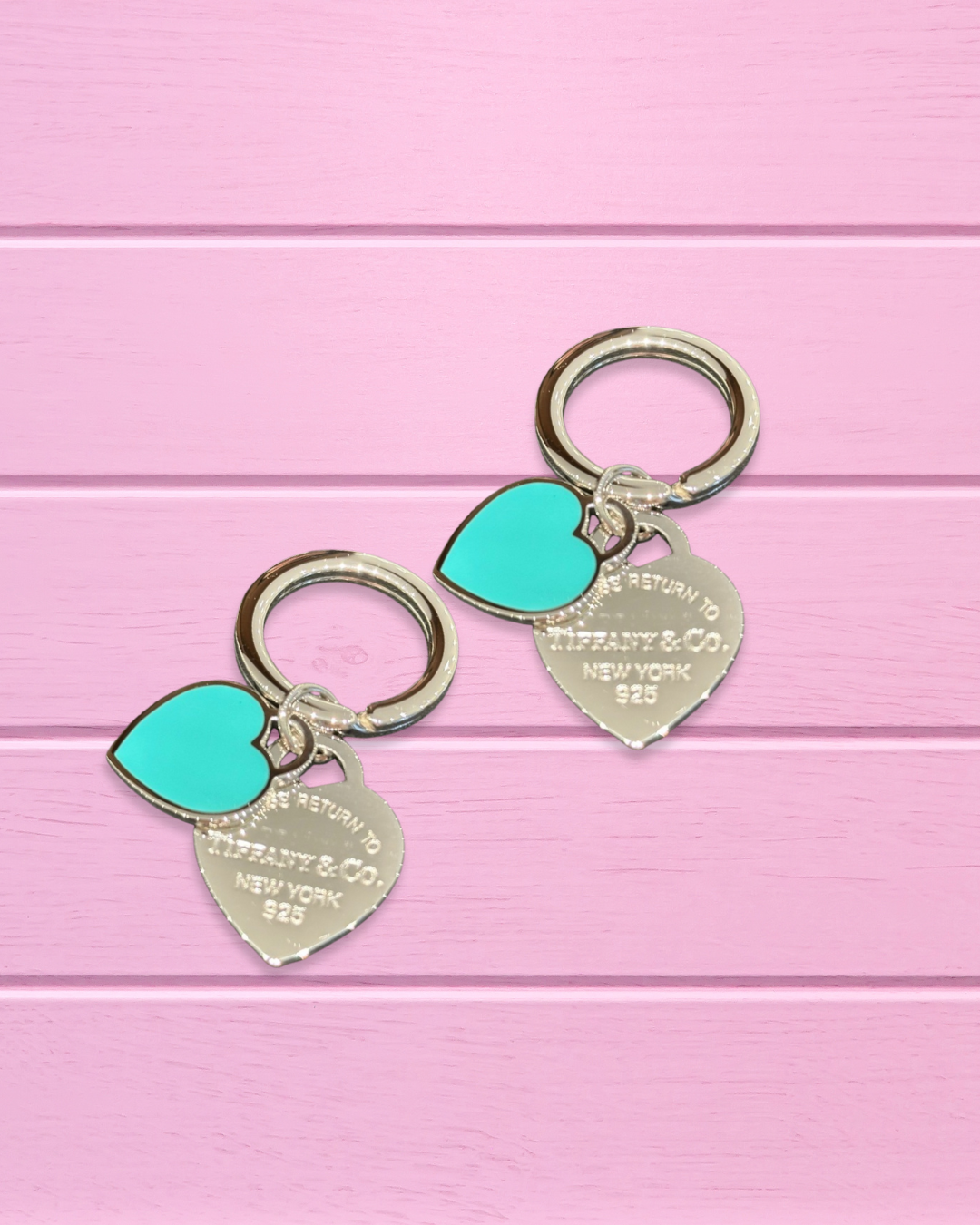 Aretes doble corazon return to tiffany plateados