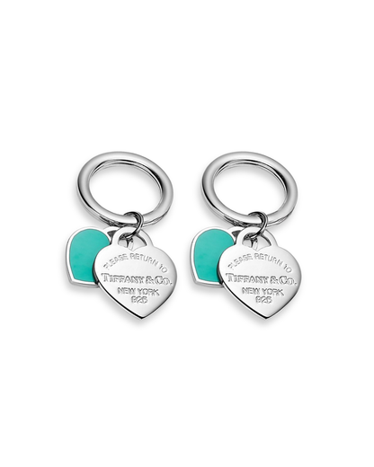 Aretes doble corazon return to tiffany plateados