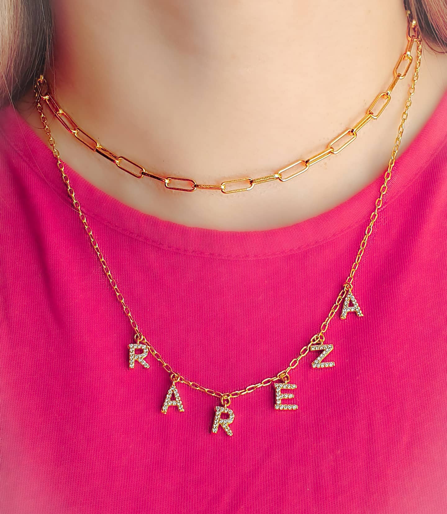 Dainty initials necklace