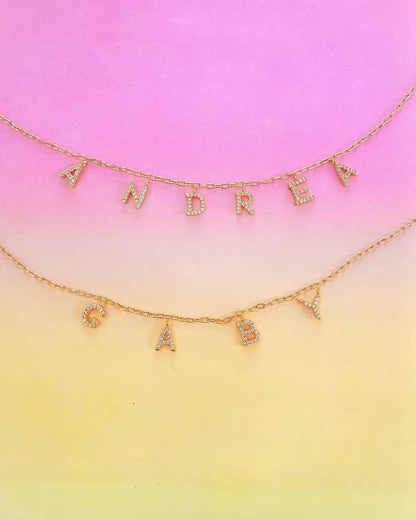 Dainty initials necklace