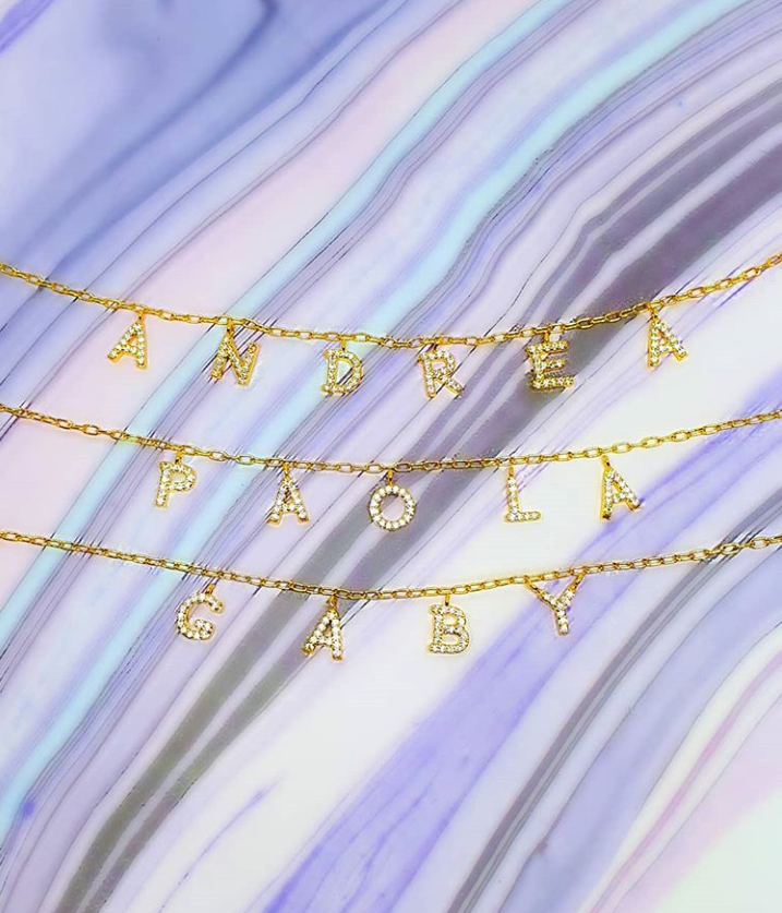 Dainty initials necklace