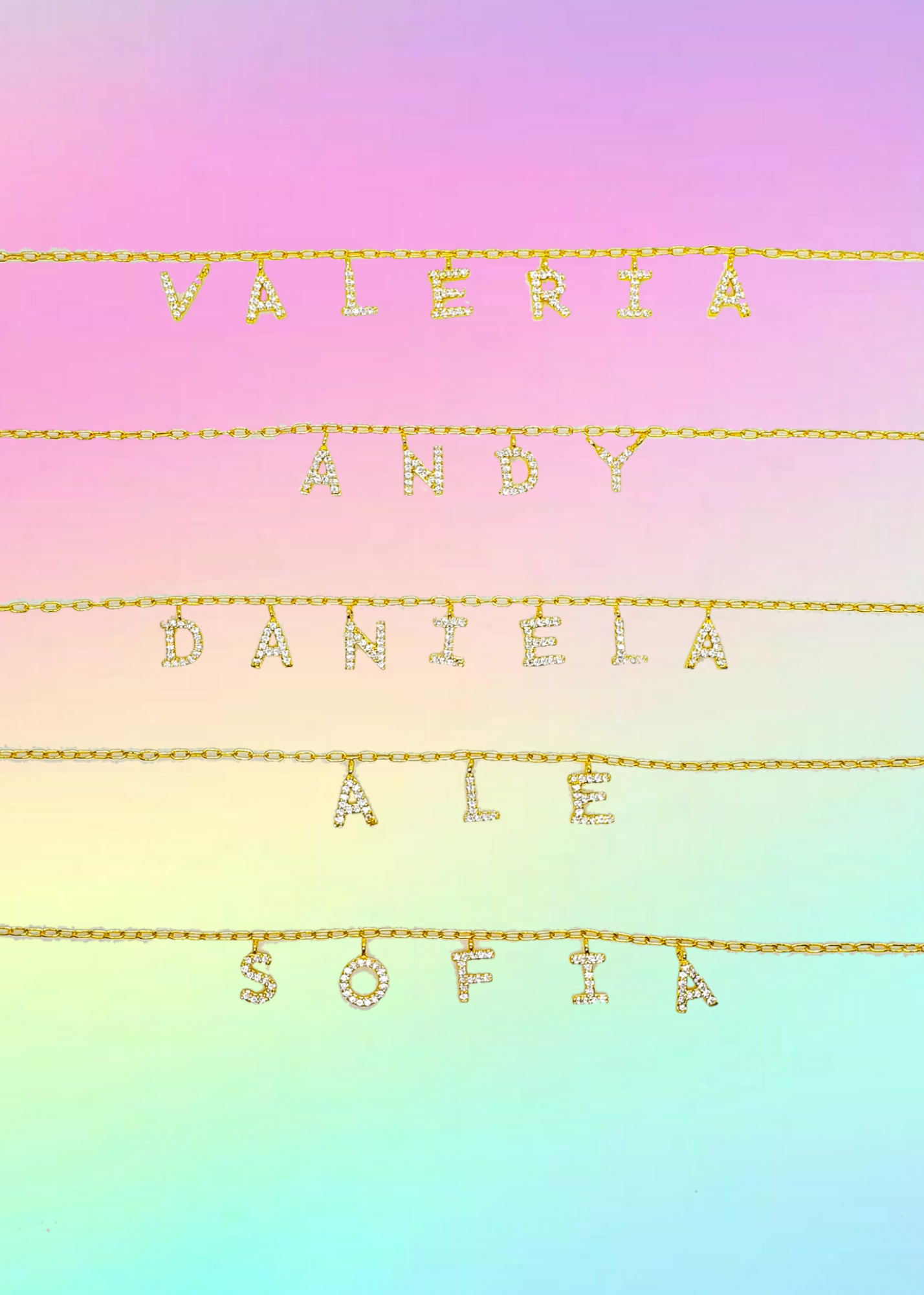 Dainty initials necklace