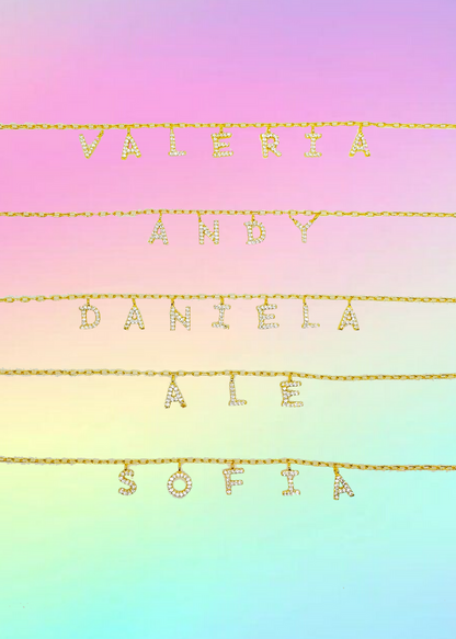 Dainty initials necklace