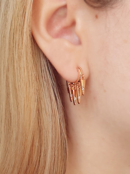 Marie Antoinette huggies rose gold