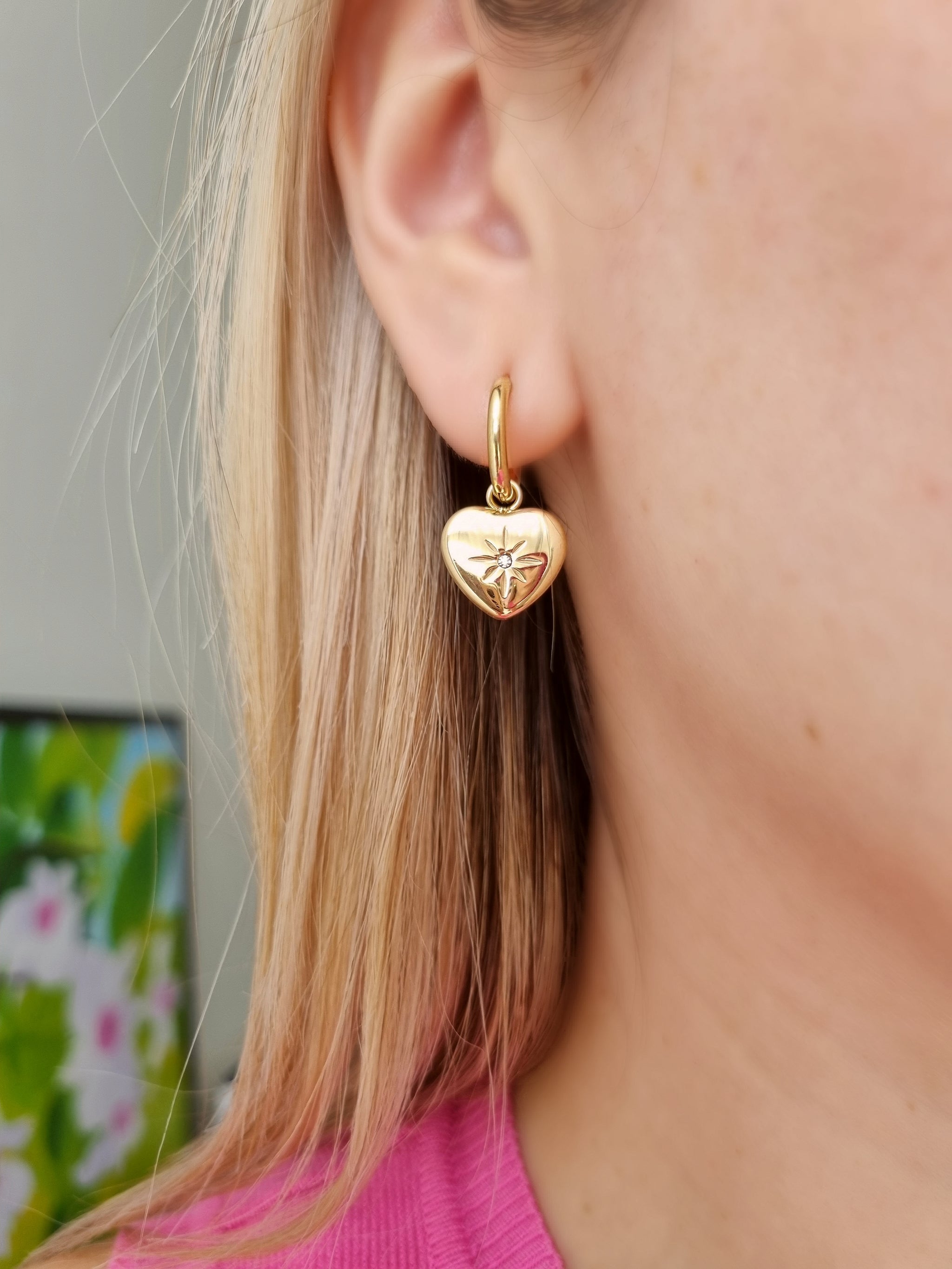 Dainty Heart hoops