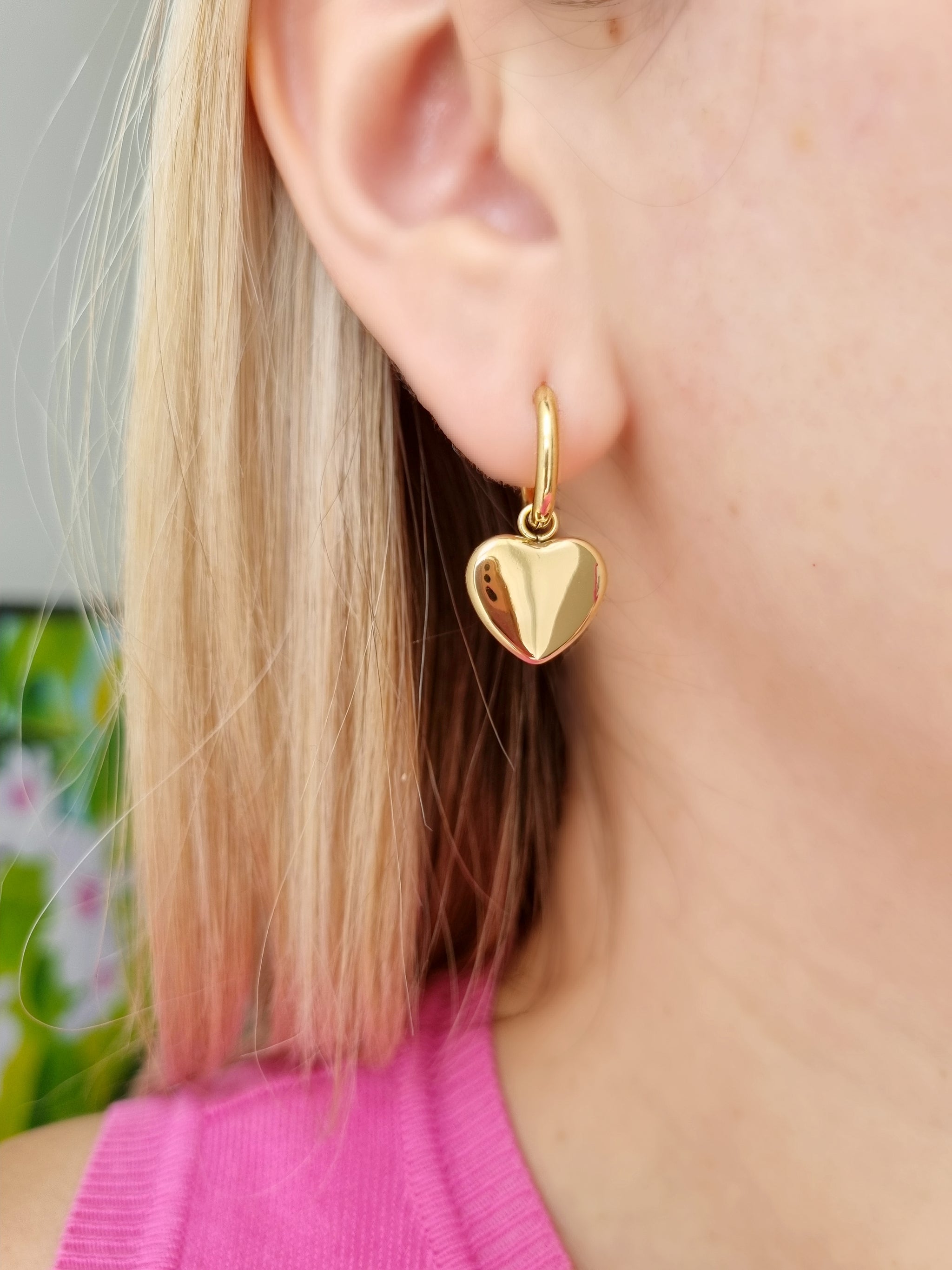 Dainty Heart hoops