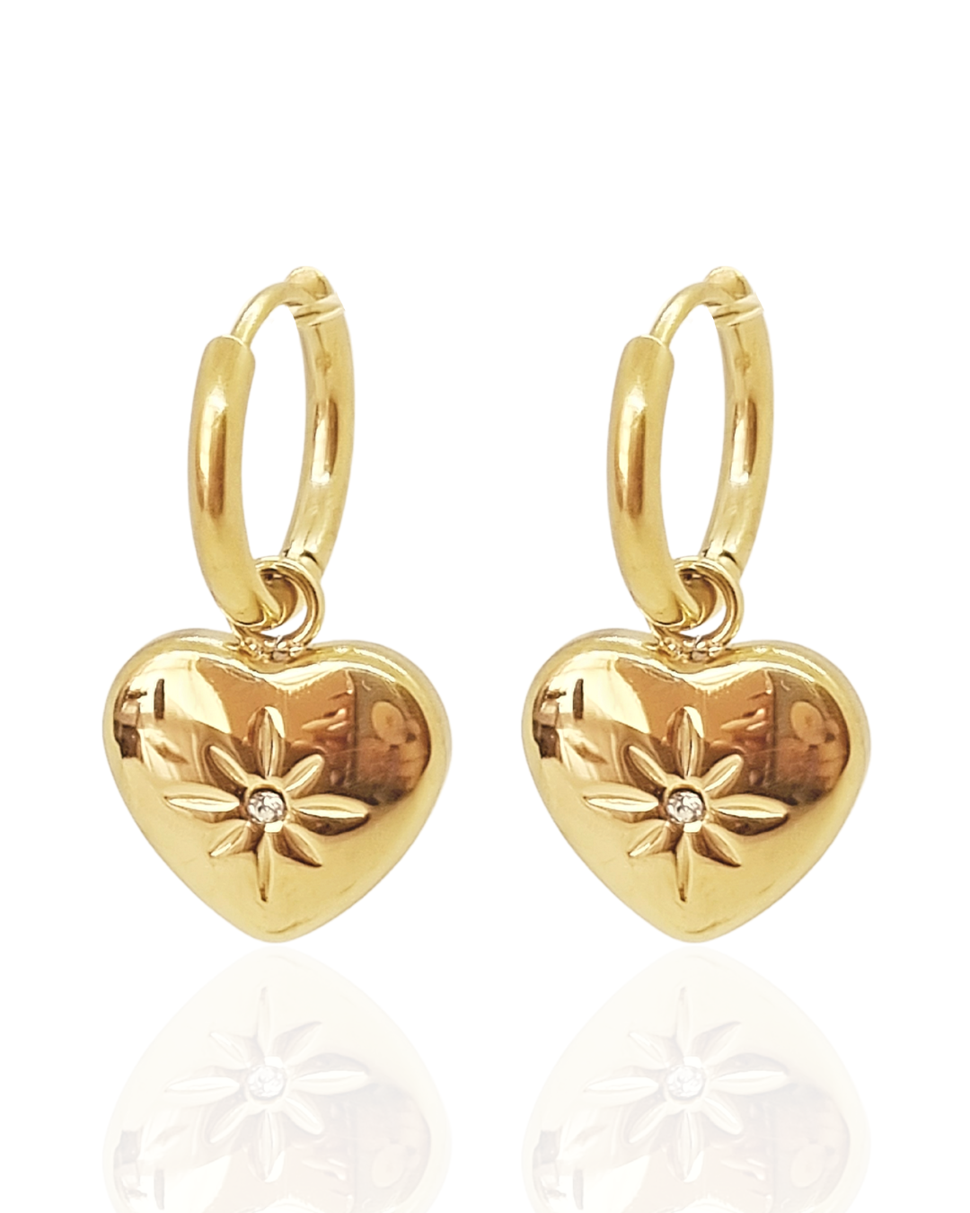 Dainty Heart hoops