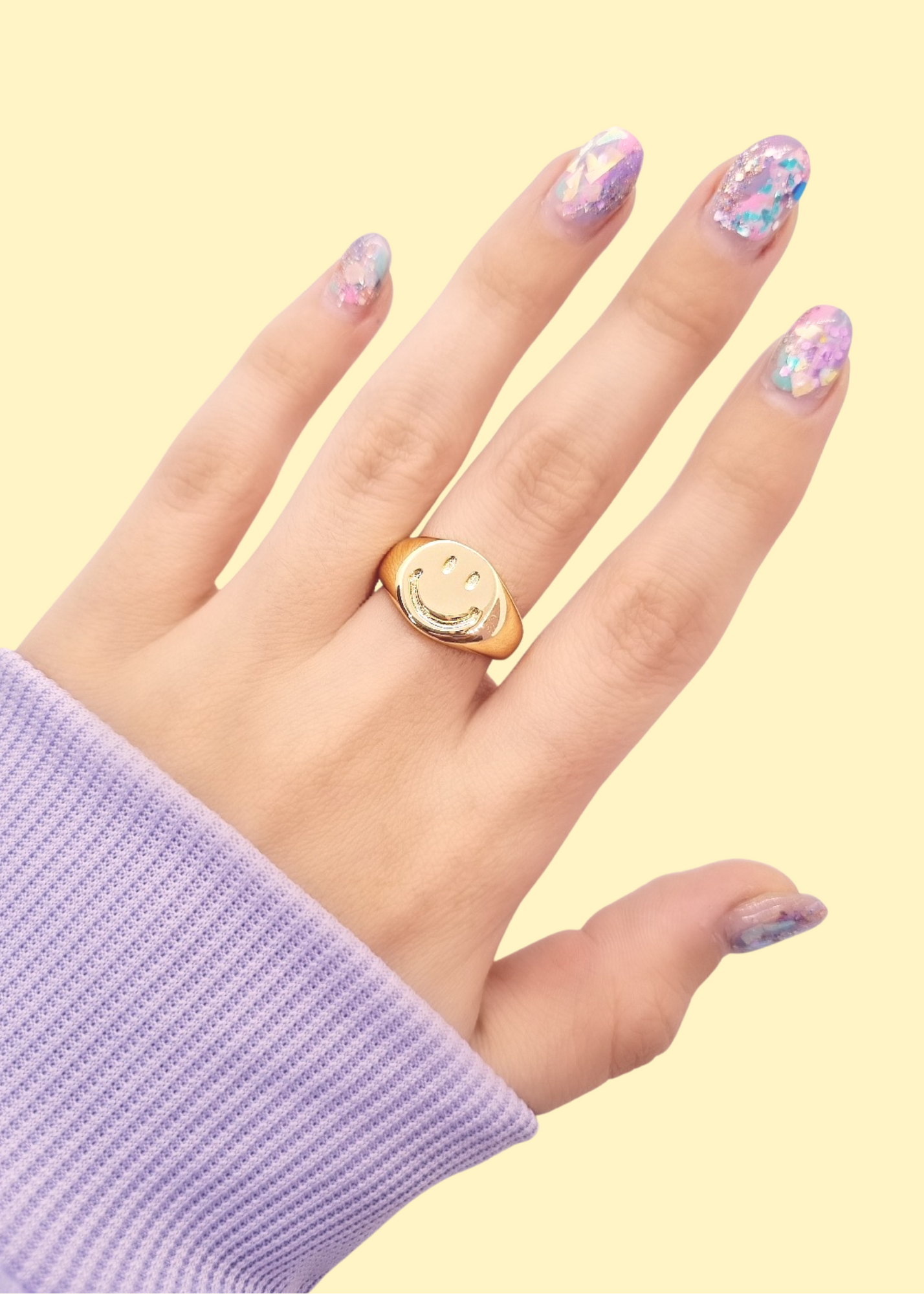 Happy face ring